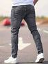 Distressed Skinny Jeans For Men Slim Fit Denim Biker Holes Mens Jeans