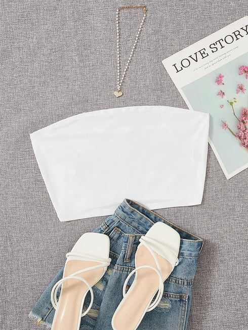 Plus-size seamless ice silk top breast women spring summer thin breathable sexy gathering strapless womens underwear