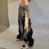 Baggy Cargo Jeans For Women With Distinctive Stitching And Washed Denim Look For Streetwear And Hip Hop Style