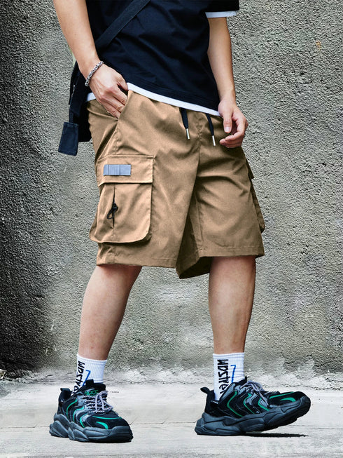 Men's Cargo Shorts for Outdoor Travel with Large Pockets