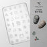 3D Relief Snowflake Sweater Carving Mold for Nail Art - Santa Claus and Elk Christmas Manicure DIY Template with Storage Box and Scraper