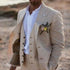 Groomsmen Notch Lapel Tuxedo Suit Set for Weddings and Beach Parties