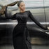 Elegant O-neck Long Sleeve Bodycon Evening Party Dresses