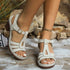 Women Slip On Chunky Platform Sandals Summer Wedges