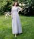 Bridesmaid Dress Elegant Tulle Ankle Length Gown With Elastic Waistband And Appliques Bridesmaid Dresses