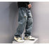 Ripped Jeans Baggy Straight Fit Denim Pants Mens Jeans Streetwear Hip Hop
