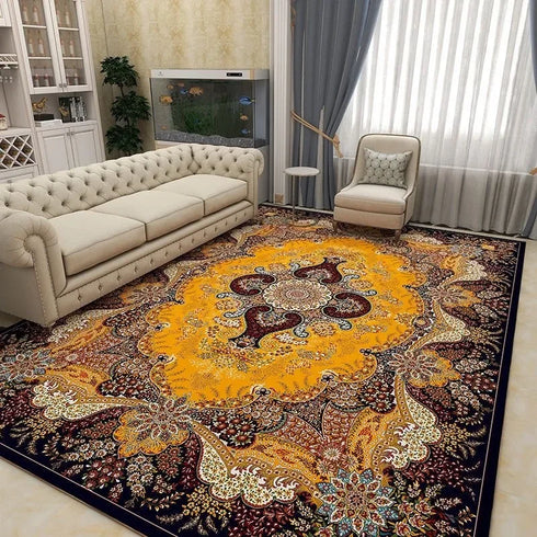 Retro Persian Style Carpet Large Area Rug for Living Room Bedroom Decoration