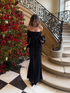 Suninheart White Off The Shoulder Bodycon Dress Wedding Guest Dress for Women