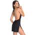 Elegant Mini Dress for Women with Deep V Neck and Split Design