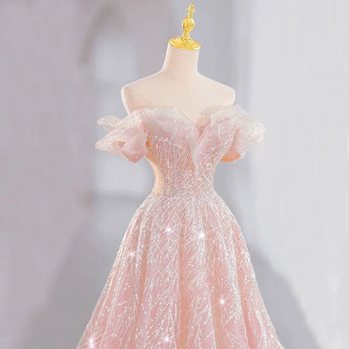 Elegant Evening Dress for Women - Dreamy Princess Style for Formal Engagements and Weddings