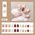 Wearable Detachable Love-Themed Checkerboard Fake Nail Pieces for a Sweetheart Manicure