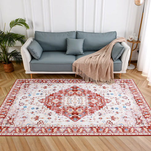 Retro Living Room Decoration Carpet Nordic Style Area Rug for Bedroom Non-Slip Mat