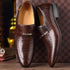 Men's Leather Shoes Casual Business Formal Shoes with Crocodile Pattern