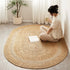 Hand-Woven Jute Carpet for Living Room Multi-Scene Use Double-Sided Entrance Mat