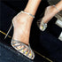 Rhinestone Gladiator Sandals Ankle Strap Stiletto Heels