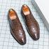 Stylish Brogue Lace-Up Business Formal Shoes for Men – Perfect for Office, Banquet, and Outdoor Parties in Sizes 38-48