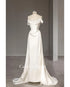 SONDR Mermaid Korea Short Sleeves Wedding Dress Satin Off Shoulder Bride Gown