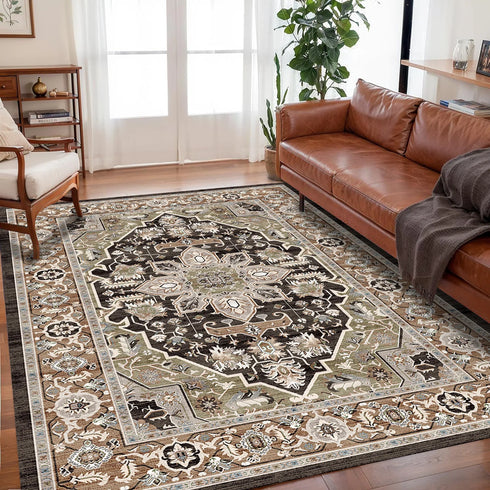 Bohemian Crystal Velvet Rugs for Living Room and Bedroom Waterproof and Dirt Resistant Carpet