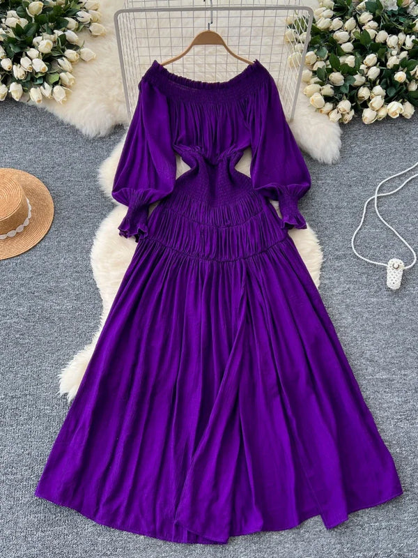 Autumn France Elegant Formal Occasion Dress Women Fashion Gown