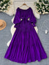 Autumn France Elegant Formal Occasion Dress Women Fashion Gown
