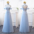 Prom Dress Elegant Floor-Length Tulle Gown With Appliques For Bridesmaid Dress Ideal For Banquet And Formal Event