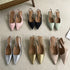 Elegant Pointed Toe Slingback Sandals Low Heel Mules
