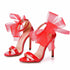 Elegant Women's Sandals with Pointed Toe and Butterfly Knot for Wedding and Office Wear