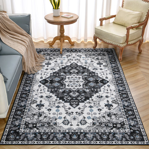 Retro Living Room Decoration Carpet Nordic Style Area Rug for Bedroom Non-Slip Mat
