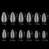 120Pcs Clear Frosted Stiletto, Almond, and Square Fake Nails - Full Coverage Gel X Coffin Manicure Tips for Stunning Autumn Nails