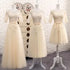Bridesmaid Dress Elegant Floor-Length Organza Backless Lace With Built-In Bra Bridesmaid Dress Lace Appliques