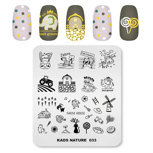 Nature-Inspired Nail Art Stamping Plate - Stainless Steel DIY Manicure Tool with Leaf and Umbrella Patterns for Stunning Nail Designs