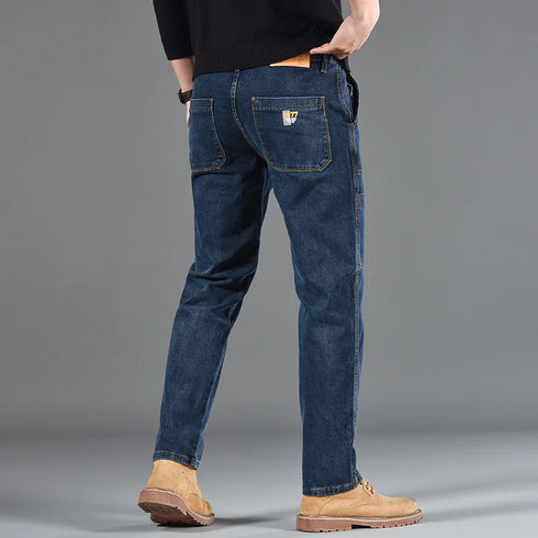 Men's Jeans Straight Cut Casual Fit With Fashion Print Jeans