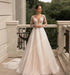 Elegant Deep V-Neck Wedding Dresses For Women A-Line Lace