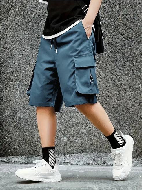 Men's Cargo Shorts for Outdoor Travel with Large Pockets
