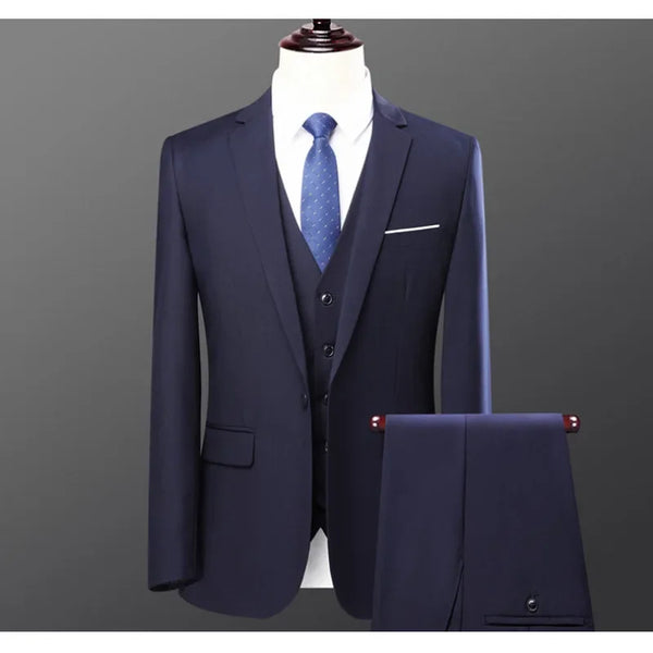 Professional Business Suits For Men Blazers Vest Pants Set