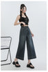 Wide Leg Loose Denim Ankle-Length Jeans for Women - Trendy Streetwear Pants Perfect for Summer Outfits and Casual Styling