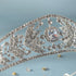 Elegant Crystal Leaf Bridal Tiara - Fashion Rhinestone Diadem Headpiece for Weddings