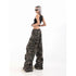 Casual Wide Leg Pants for Women - Y2K Hip-Hop Cargo Overalls with Camouflage Design, Perfect for Fall Outfits and Grunge Style Inspiration