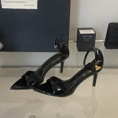 Pointed Toe Ankle Strap Gladiator Heels For Women Sandal