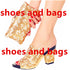 Shoe Bag Set Ladies Rhinestones Fashion Slippers High Heel Party