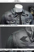 Men's Casual Vintage Denim Biker Jacket for Riding, Stylish High Street Outerwear with Buttoned Lapel and Comfortable Fit for Everyday Wear
