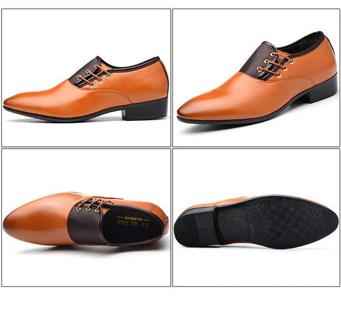 Men's Formal Leather Oxford Shoes for Business and Casual Occasions