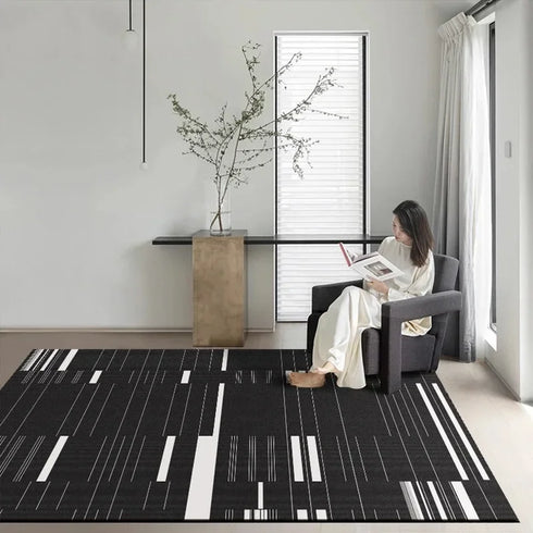 Modern Minimalist Large Area Rug for Living Room and Bedroom Decor