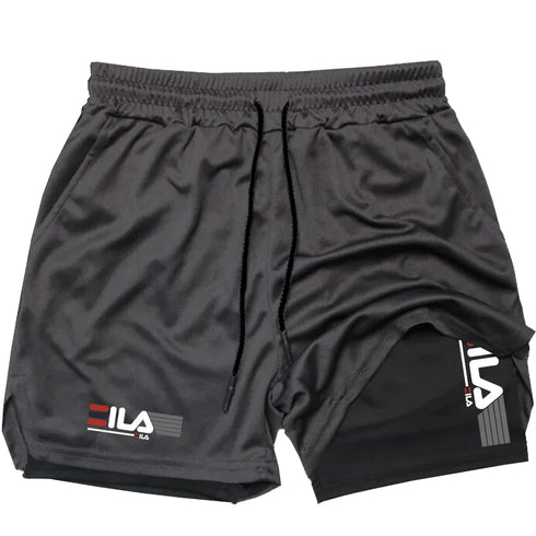Men Running Shorts 2 In 1 Double-deck Sport Shorts for Gym Fitness