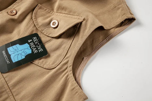 Vintage Japanese Multi Pocket Workwear Vest for Men - Casual Streetwear Loose Top and Couples Jacket for Summer Adventures