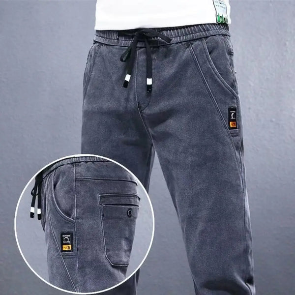 Fashion Luxury Brand Designer Men's Denim Jeans Slim Fit Harem Pants