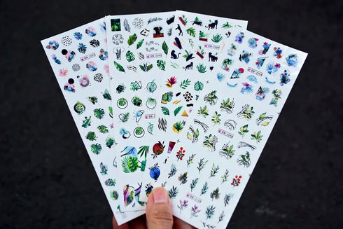 12 Floral Patterns Summer Nail Water Decals - Daffodils, Lilies, and Tulips for Stunning Nail Art Transfers and DIY Manicure Accessories