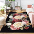 Rose Flower Carpet Area Rug for Living Room and Bedroom Decor