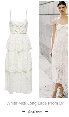 Embroidery Lace Long Cake Dress for Women Evening and Birthday Parties