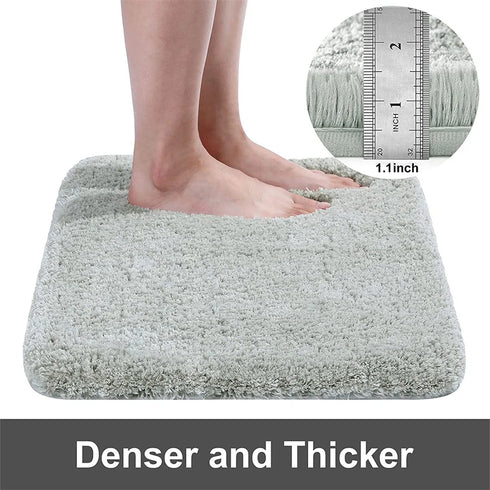 Luxury Absorbent Non-Slip Bath Mat Plush Bathroom Rug Soft Fluffy Carpet